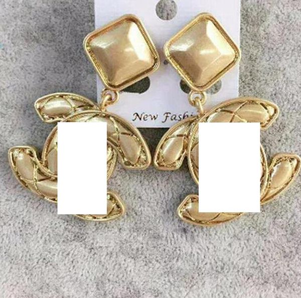 

New hot personality glossy gold letter earrings jewelry ladies gift party fashion accessories