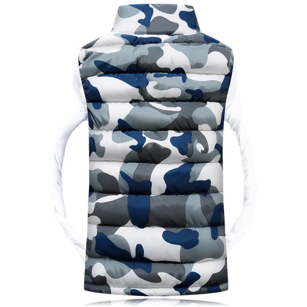Casual Mountainskin Men's Camouflage Vest Winter Men Jacket Sleeveless Casual Male Female Camo Waistcoat Slim Fit Clothing