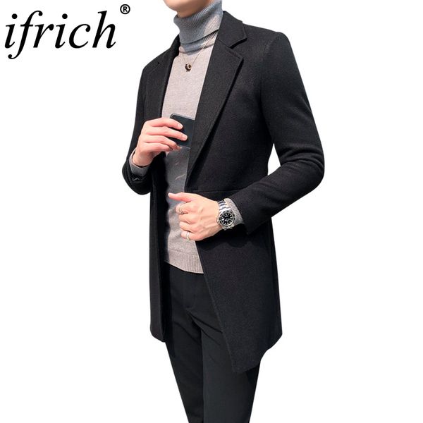 2018 winter men's smart casual wool trench coat fashion business long thicken slim overcoat jacket male peacoat brand clothes, Black
2018 winter men's smart casual wool trench coat fashion business long thicken slim overcoat jacket male peacoat brand clothes, Black