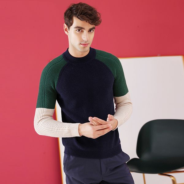 zhili 2018 new autumn winter crew neck stitching color cashmere sweater, White;black
zhili 2018 new autumn winter crew neck stitching color cashmere sweater, White;black