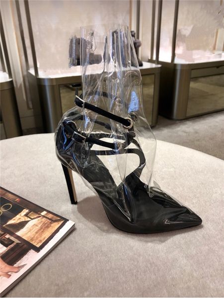 new tip with transparencies pvc hollow cross leather women high-heeled sandals nightclub catwalk models dress genuine leather shoes, Black
new tip with transparencies pvc hollow cross leather women high-heeled sandals nightclub catwalk models dress genuine leather shoes, Black