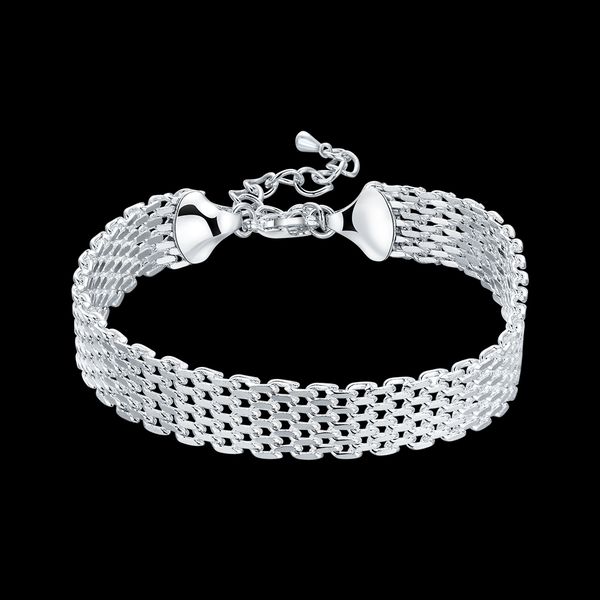 2018 new jewelry wide big mesh waving style heart bracelet 925 sterling silver bangles h563 lovely girls men women gift wholesale price, Golden;silver
2018 new jewelry wide big mesh waving style heart bracelet 925 sterling silver bangles h563 lovely girls men women gift wholesale price, Golden;silver