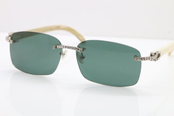 new smaller big stones sunglasses 8200760 white genuine buffalo horn rimless sunglasses vintage c decoration gold, White;black
new smaller big stones sunglasses 8200760 white genuine buffalo horn rimless sunglasses vintage c decoration gold, White;black