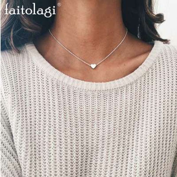 new heart necklace for women short gold necklace chain pendant necklace gift ethnic bohemian choker collier femme, Silver
new heart necklace for women short gold necklace chain pendant necklace gift ethnic bohemian choker collier femme, Silver