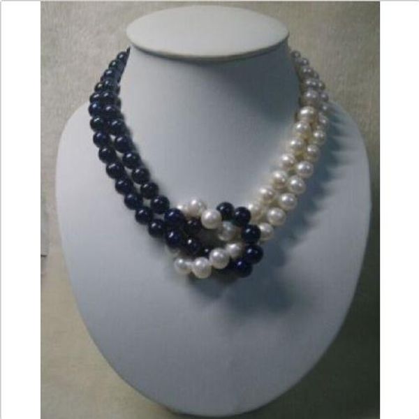 18" 9-10mm tahitian natural white black pearl necklace 14k yellow gold clasp, Silver
18" 9-10mm tahitian natural white black pearl necklace 14k yellow gold clasp, Silver