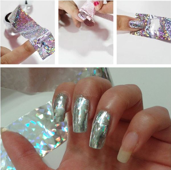 fashion holographic nail foil transfer stickers 4cm*100cm silver diamond nail art foils adhesive stick on nails decorations, Black
fashion holographic nail foil transfer stickers 4cm*100cm silver diamond nail art foils adhesive stick on nails decorations, Black
