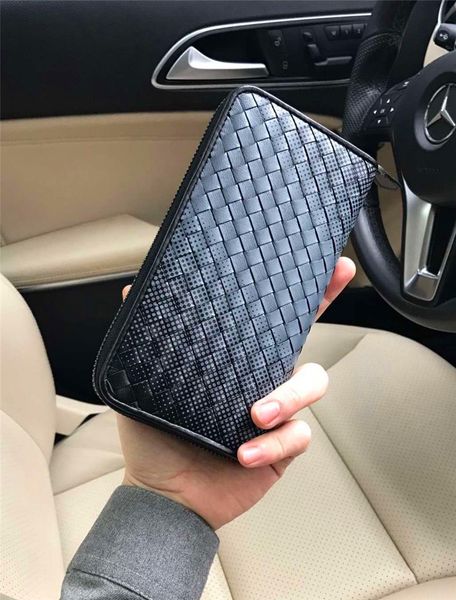 new men leather high-grade square long designer woven zipper wallet fashion wallet men's belt box 1776, Red;black
new men leather high-grade square long designer woven zipper wallet fashion wallet men's belt box 1776, Red;black