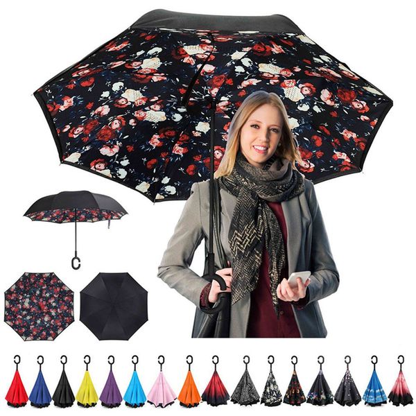 Windproof rever e folding double layer inverted chuva umbrella elf tand in ide out rain protection c hook hand for car
Windproof rever e folding double layer inverted chuva umbrella elf tand in ide out rain protection c hook hand for car