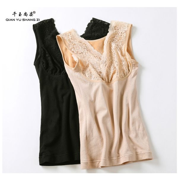 qysz autumn/winter thermal underwear 2017 slimming tank women comfortable veet lace vest ladies garments underwear, Black;white
qysz autumn/winter thermal underwear 2017 slimming tank women comfortable veet lace vest ladies garments underwear, Black;white