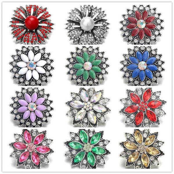exquisite inlay rhinestone crystal flower snap buttons 18mm metal flower decorative button charms for diy snap jewelry findings
exquisite inlay rhinestone crystal flower snap buttons 18mm metal flower decorative button charms for diy snap jewelry findings