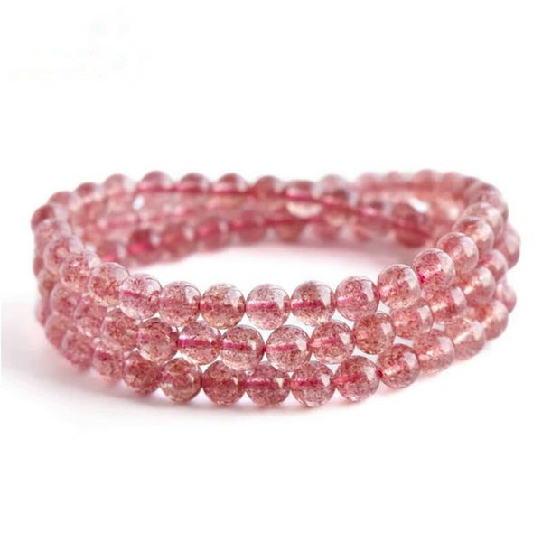 genuine red strawberry quartz crystal stone bracelet three circles round beads fashion women drop shipping crystal bracelet 5mm, Black
genuine red strawberry quartz crystal stone bracelet three circles round beads fashion women drop shipping crystal bracelet 5mm, Black