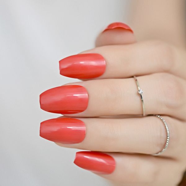 red coffin nails full cover ballerina fake false nails orange red flat shape artificial fuax ongles daily wear, Red;gold
red coffin nails full cover ballerina fake false nails orange red flat shape artificial fuax ongles daily wear, Red;gold