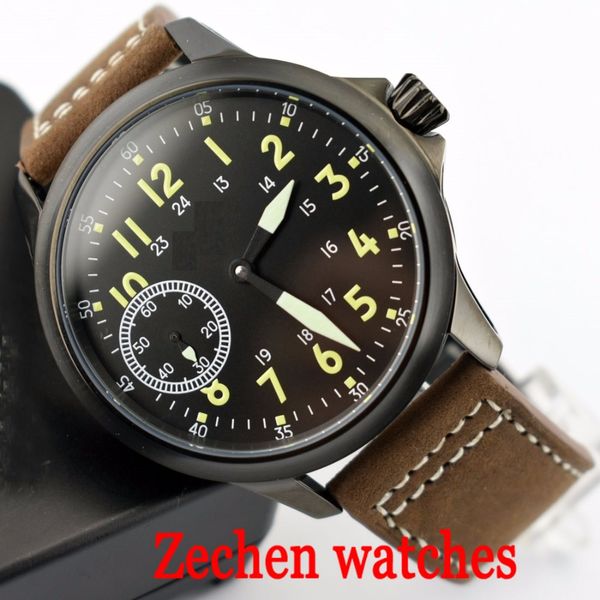 corguet 45mm luminous men's watch hand-winding 6497 mechanical watch fashion business waterproof, Slivery;brown
corguet 45mm luminous men's watch hand-winding 6497 mechanical watch fashion business waterproof, Slivery;brown