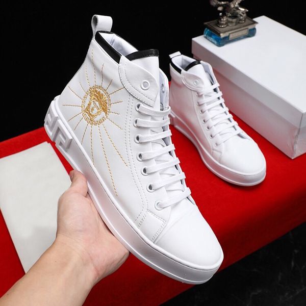 high-end custom men's shoes high to help leather casual fashion with luxury comfortable sports hiking shoes factory direct sales, Red;white
high-end custom men's shoes high to help leather casual fashion with luxury comfortable sports hiking shoes factory direct sales, Red;white