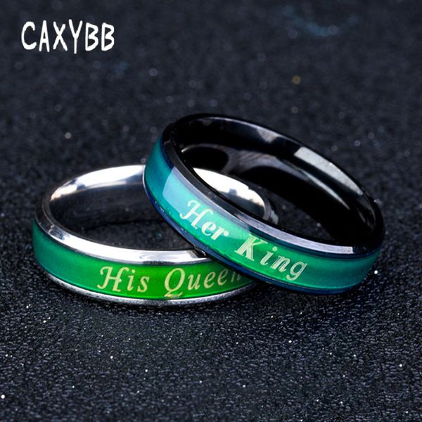 fashion emotion feeling temperature humor changing color your queen your king stainless steel ring woman man couple, Golden;silver
fashion emotion feeling temperature humor changing color your queen your king stainless steel ring woman man couple, Golden;silver