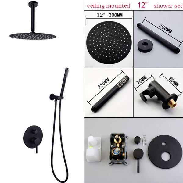 luxury ceiling mounted shower sets black color finish cold mixer bathroom rainfall shower head 200/250/300mm hipping
luxury ceiling mounted shower sets black color finish cold mixer bathroom rainfall shower head 200/250/300mm hipping