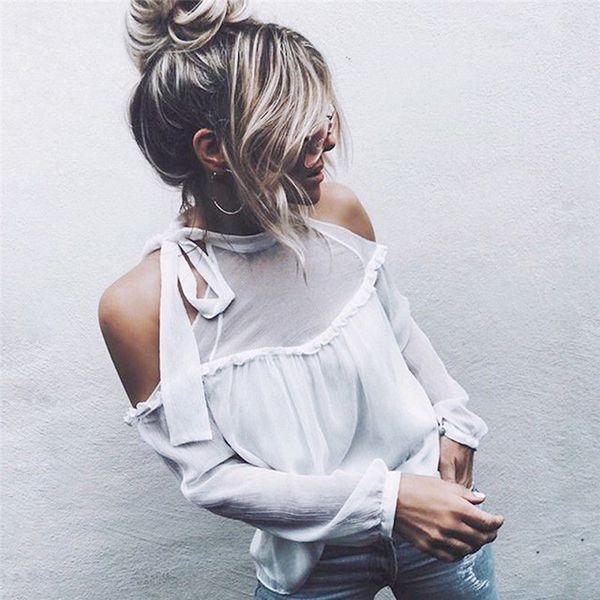 new womens tops lace long sleeve blouses off shoulder v-neck strapless shirt top casual shirt white
new womens tops lace long sleeve blouses off shoulder v-neck strapless shirt top casual shirt white