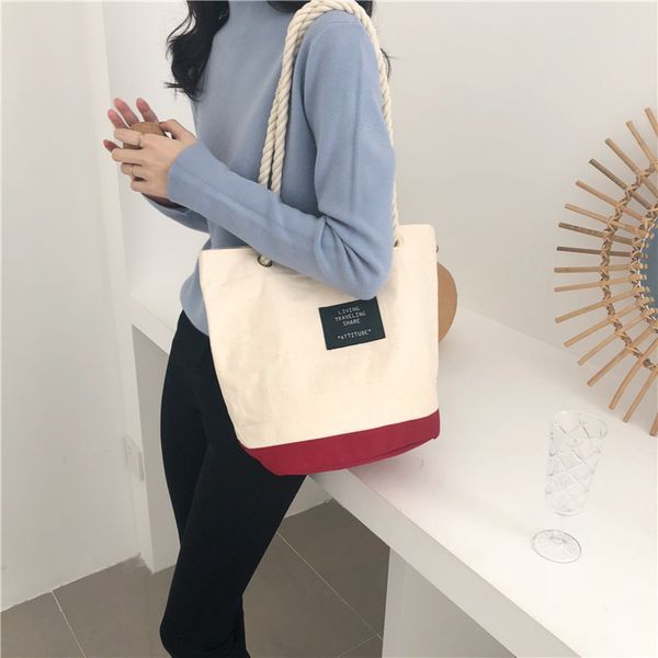 2018 women shoulder bag student casual outdoor bags 3 color simple canvas shoulder bag bucket bag
2018 women shoulder bag student casual outdoor bags 3 color simple canvas shoulder bag bucket bag