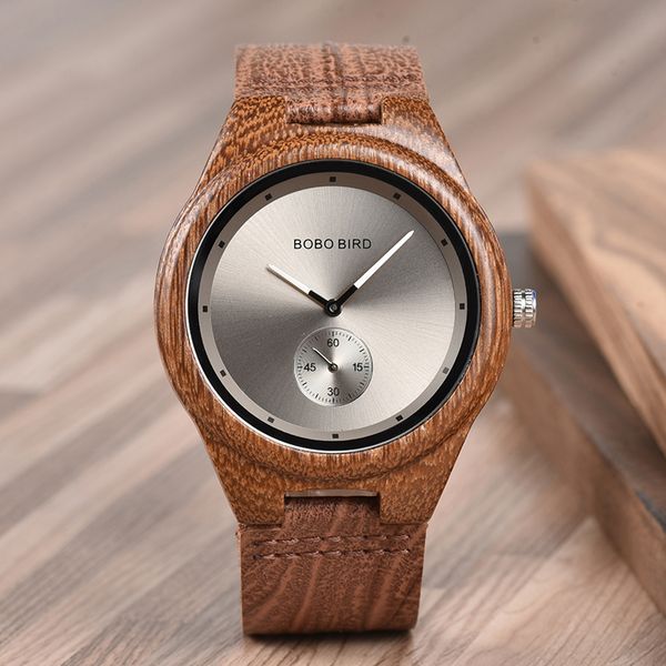 bobo bird brand wood watch men women unique second dial quartz movement timepiece dropshipping l-q24, Slivery;brown
bobo bird brand wood watch men women unique second dial quartz movement timepiece dropshipping l-q24, Slivery;brown