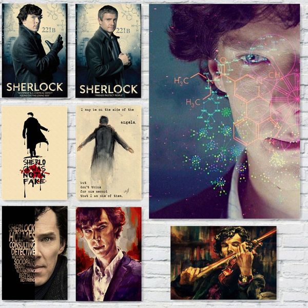 sherlock posters movie prints wall home decoration decorative painting retro style home art brandmo48
sherlock posters movie prints wall home decoration decorative painting retro style home art brandmo48
