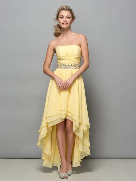 chic strapless tiered sequins waist high low cocktail dresses vestido de festa fashion gold chiffom homecoming party dress prom gowns, Black
chic strapless tiered sequins waist high low cocktail dresses vestido de festa fashion gold chiffom homecoming party dress prom gowns, Black