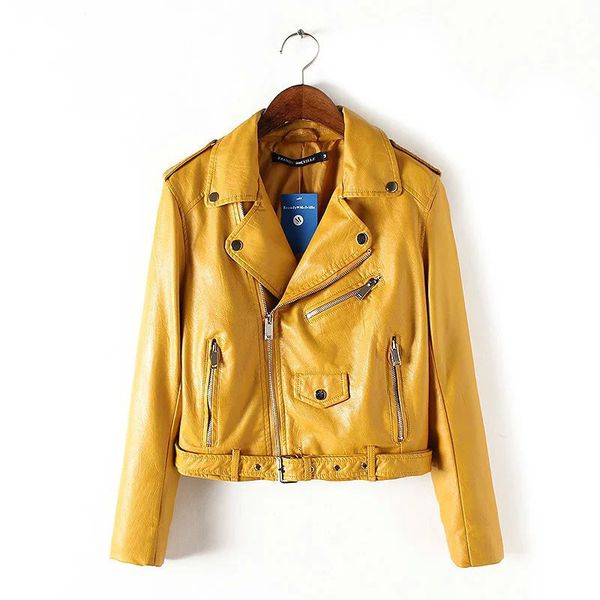 2016 mujer women leather jacket and the wind zipper bright new ladies leather coat jacket women, Black
2016 mujer women leather jacket and the wind zipper bright new ladies leather coat jacket women, Black