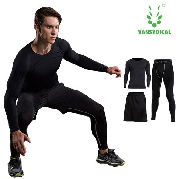 3pcs compression quick dry tight tracksuit men training fitness long sleeve shirt pant sport suit male o-neck gym running set, Black;blue
3pcs compression quick dry tight tracksuit men training fitness long sleeve shirt pant sport suit male o-neck gym running set, Black;blue