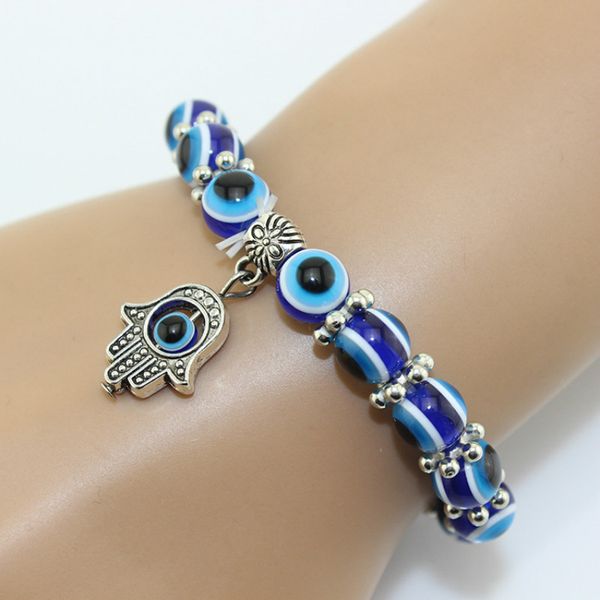 8mm acrylic beads bracelet blue evil eye beaded bracelets fatima hand pendant charm bracelet fashion jewelry, Black
8mm acrylic beads bracelet blue evil eye beaded bracelets fatima hand pendant charm bracelet fashion jewelry, Black