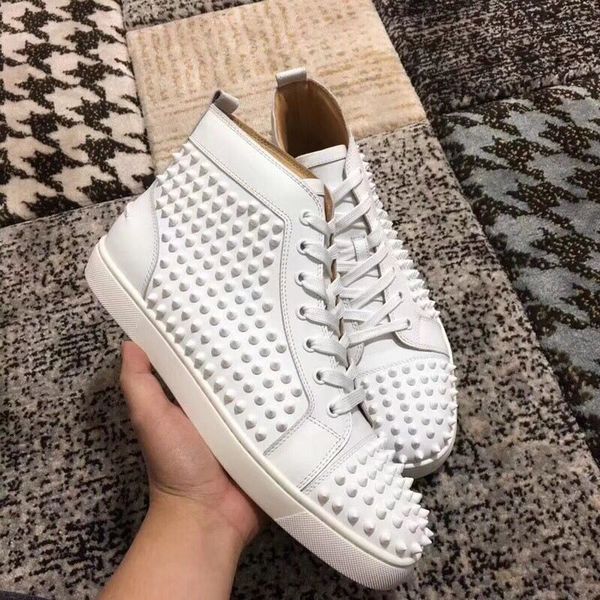 white,black genuine leather spikes sneakers red bottom men's casual walking designer studs sneakers wholesale price party wedding
white,black genuine leather spikes sneakers red bottom men's casual walking designer studs sneakers wholesale price party wedding