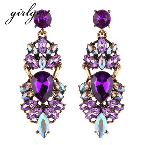 girlgo boho colorful stone luxury earrings for women wholesale festival gifts trendy geometric statement drop earrings jewelry, Silver
girlgo boho colorful stone luxury earrings for women wholesale festival gifts trendy geometric statement drop earrings jewelry, Silver