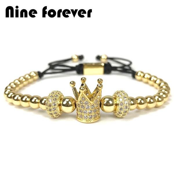 Nine forever pulseira masculina feminina crown charms Bracelet men jewelry Braiding Macrame beads Bracelets for women christmas
Nine forever pulseira masculina feminina crown charms Bracelet men jewelry Braiding Macrame beads Bracelets for women christmas