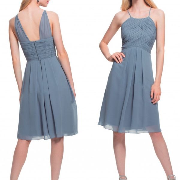 short summer beach bridesmaid dresses spaghetti ruffles chiffon wedding party guest gowns custom made dress for maid of honor, White;pink
short summer beach bridesmaid dresses spaghetti ruffles chiffon wedding party guest gowns custom made dress for maid of honor, White;pink