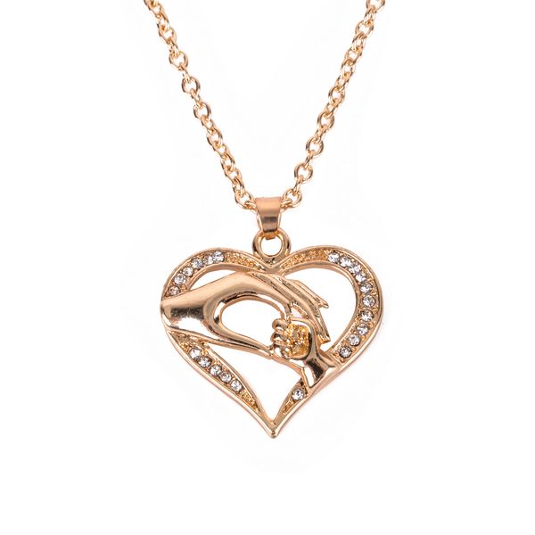 fashion mother and child necklace love mom crystal hand in hand heart pendant necklace mother's day gifts necklace for mother, Silver
fashion mother and child necklace love mom crystal hand in hand heart pendant necklace mother's day gifts necklace for mother, Silver