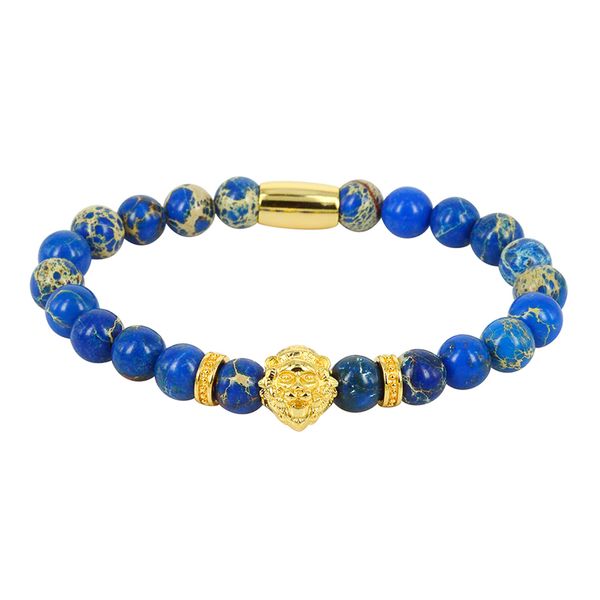 beautiul nature blue stripe precious stone beads srting lucky bracelet with lion's head both for man and woman, Black
beautiul nature blue stripe precious stone beads srting lucky bracelet with lion's head both for man and woman, Black