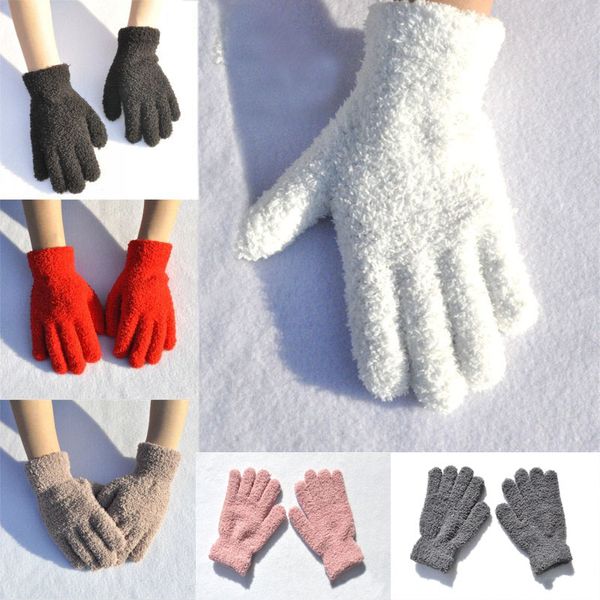 wholesale solid color plush knitted soft gloves women men winter warm plus velvet thickening glove 6 colors h928q, Black
wholesale solid color plush knitted soft gloves women men winter warm plus velvet thickening glove 6 colors h928q, Black