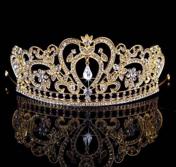baroque crown alloy drill diamond jewelry bridal crown bridal headwear, Silver