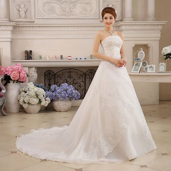 2018 long train lace wedding dresses princess bride plus size vintage belt ball gown wedding ing, White
2018 long train lace wedding dresses princess bride plus size vintage belt ball gown wedding ing, White