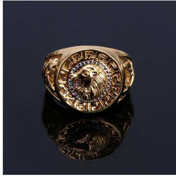 special classic men's punk hip hop lion head golden ring luxury jewelry with cz crystals, Golden;silver
special classic men's punk hip hop lion head golden ring luxury jewelry with cz crystals, Golden;silver