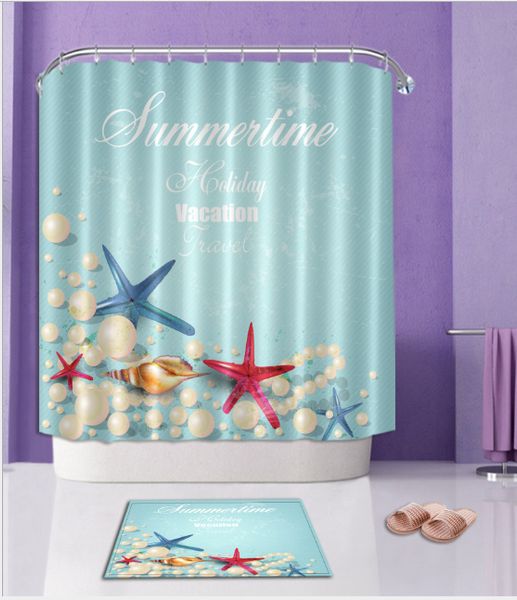 starfish pearls 3d pattern print custom waterproof bathroom modern shower curtain polyester fabric bathroom curtain door mat sets
starfish pearls 3d pattern print custom waterproof bathroom modern shower curtain polyester fabric bathroom curtain door mat sets