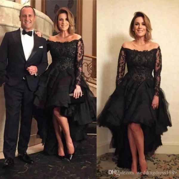 tiered high low plus size lace mother of the bride dress off shoulder evening gowns black beaded wedding guest dress, Black;red
tiered high low plus size lace mother of the bride dress off shoulder evening gowns black beaded wedding guest dress, Black;red