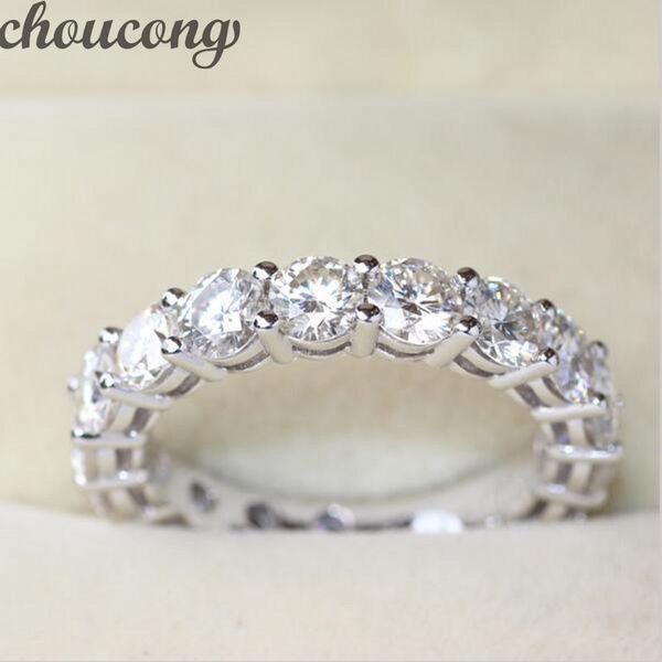 choucong fashion women band 925 sterling silver ring round 4mm diamond engagement wedding band rings for women gift, Slivery;golden
choucong fashion women band 925 sterling silver ring round 4mm diamond engagement wedding band rings for women gift, Slivery;golden