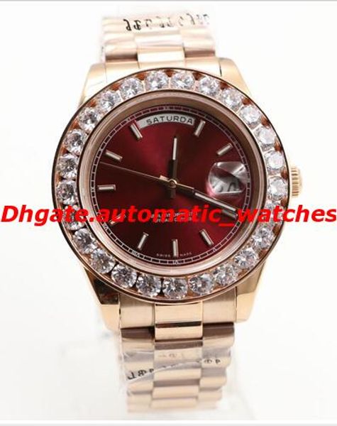 luxury wristwatch new arrival 18k mens rose gold 41mm red dial bigger diamond watch mechanical men watches, Slivery;brown
luxury wristwatch new arrival 18k mens rose gold 41mm red dial bigger diamond watch mechanical men watches, Slivery;brown