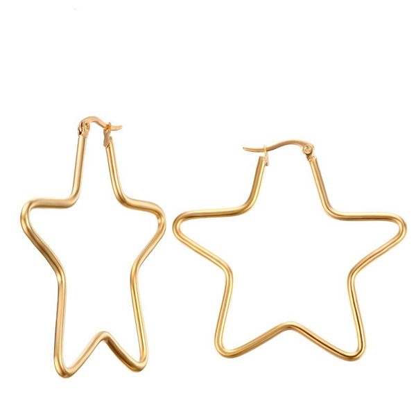gold color fashion simple lady's star earring stainless steel earrings jewelry gift for women lady 160
gold color fashion simple lady's star earring stainless steel earrings jewelry gift for women lady 160