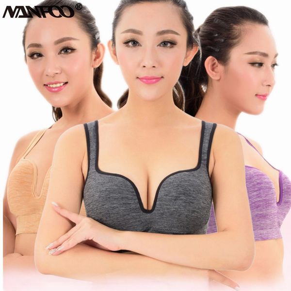 professional 3d sport bra women wireless push up yoga bra fitness running underwear gym brassie sport padded shockproof, White;black
professional 3d sport bra women wireless push up yoga bra fitness running underwear gym brassie sport padded shockproof, White;black