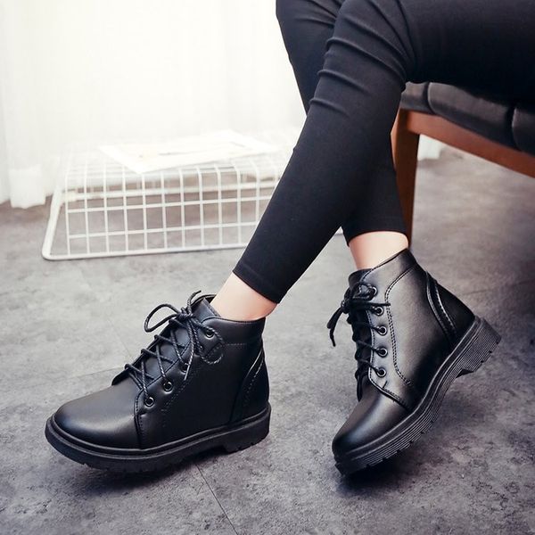 women's autumn winter short boots muffin bottom women's shoes thick bottom punk strap heavy bottom martin etro boot, Black
women's autumn winter short boots muffin bottom women's shoes thick bottom punk strap heavy bottom martin etro boot, Black