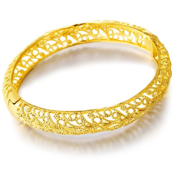 1 pieces hollow filigree womens bangle solid 18k yellow gold filled wedding female bracelet openable engagement gift, Black
1 pieces hollow filigree womens bangle solid 18k yellow gold filled wedding female bracelet openable engagement gift, Black