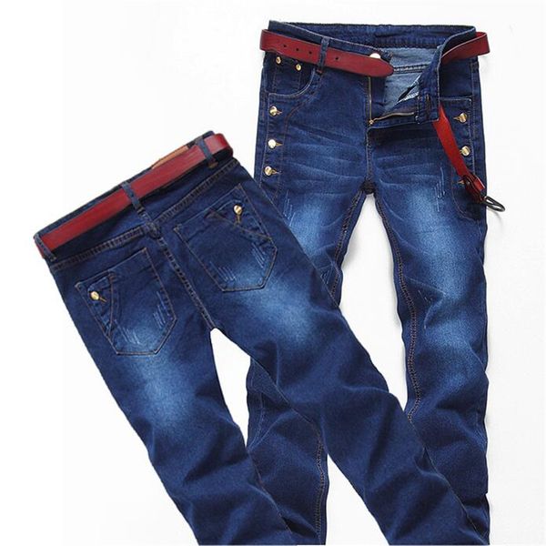 2018 new autumn winter male fashion casual men's jeans trousers cotton washed denim slim blue pants homme
2018 new autumn winter male fashion casual men's jeans trousers cotton washed denim slim blue pants homme