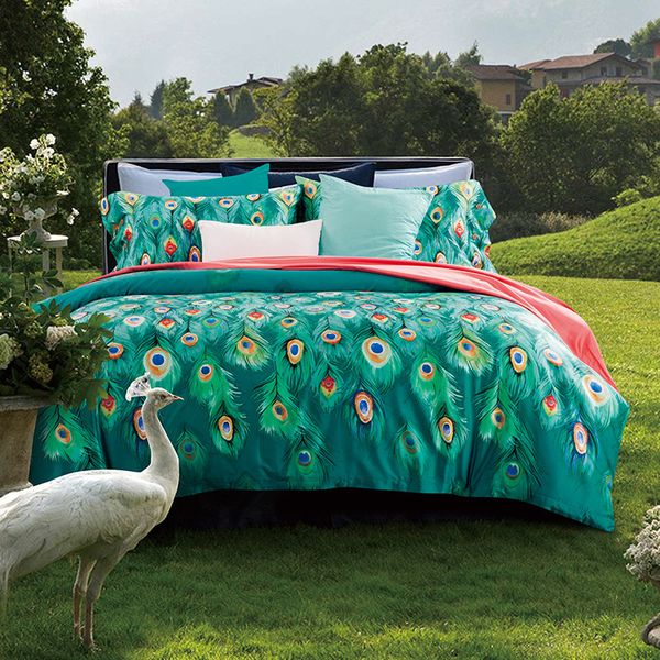 60s cotton bed linen green white satin bedding set/bedspread king size peacock duvet cover sheet set 4pcs
60s cotton bed linen green white satin bedding set/bedspread king size peacock duvet cover sheet set 4pcs