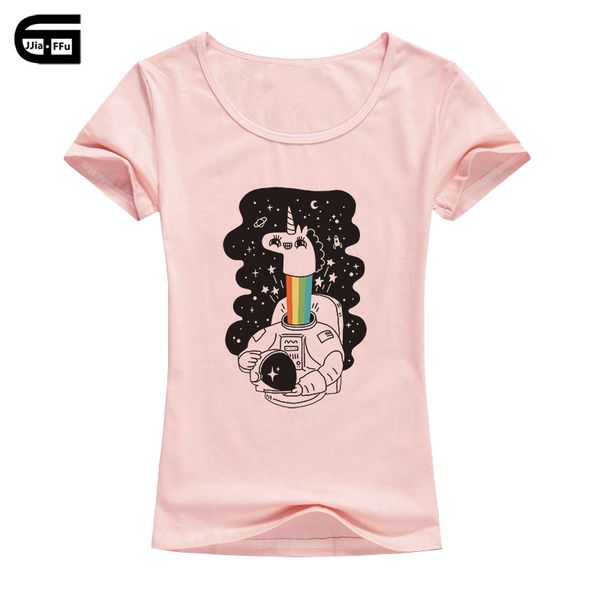 2018 new unicorn astronaut t-shirt women's short-sleeved o-neck shirt fashion t-shirt cartoon cotton print comfortable casual t, White
2018 new unicorn astronaut t-shirt women's short-sleeved o-neck shirt fashion t-shirt cartoon cotton print comfortable casual t, White