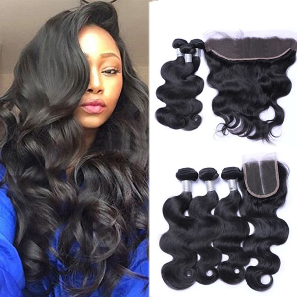 brazilian virgin hair 3 bundles with lace frontal closure straight human hair body wave peruvian hair bundles with closure, Black
brazilian virgin hair 3 bundles with lace frontal closure straight human hair body wave peruvian hair bundles with closure, Black